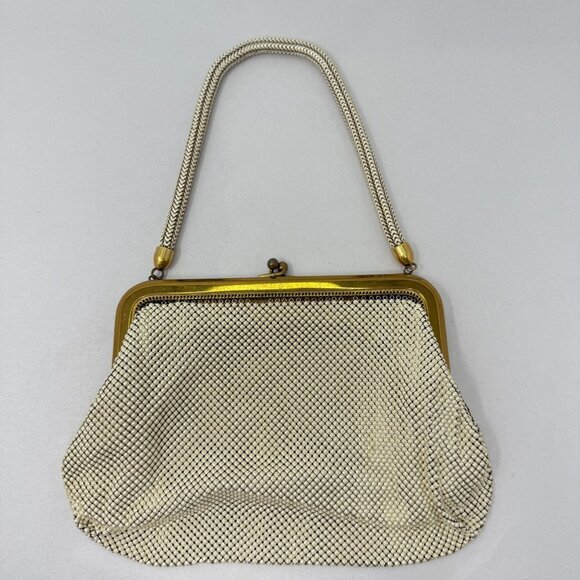 Whiting & Davis Co Mesh Bag USA Made Art Deco Vintage Kiss Lock Top Closure‎ - Picture 1 of 16